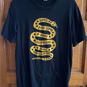 Trampled by Turtles band short sleeve black tee, Bella Canvas, Size M